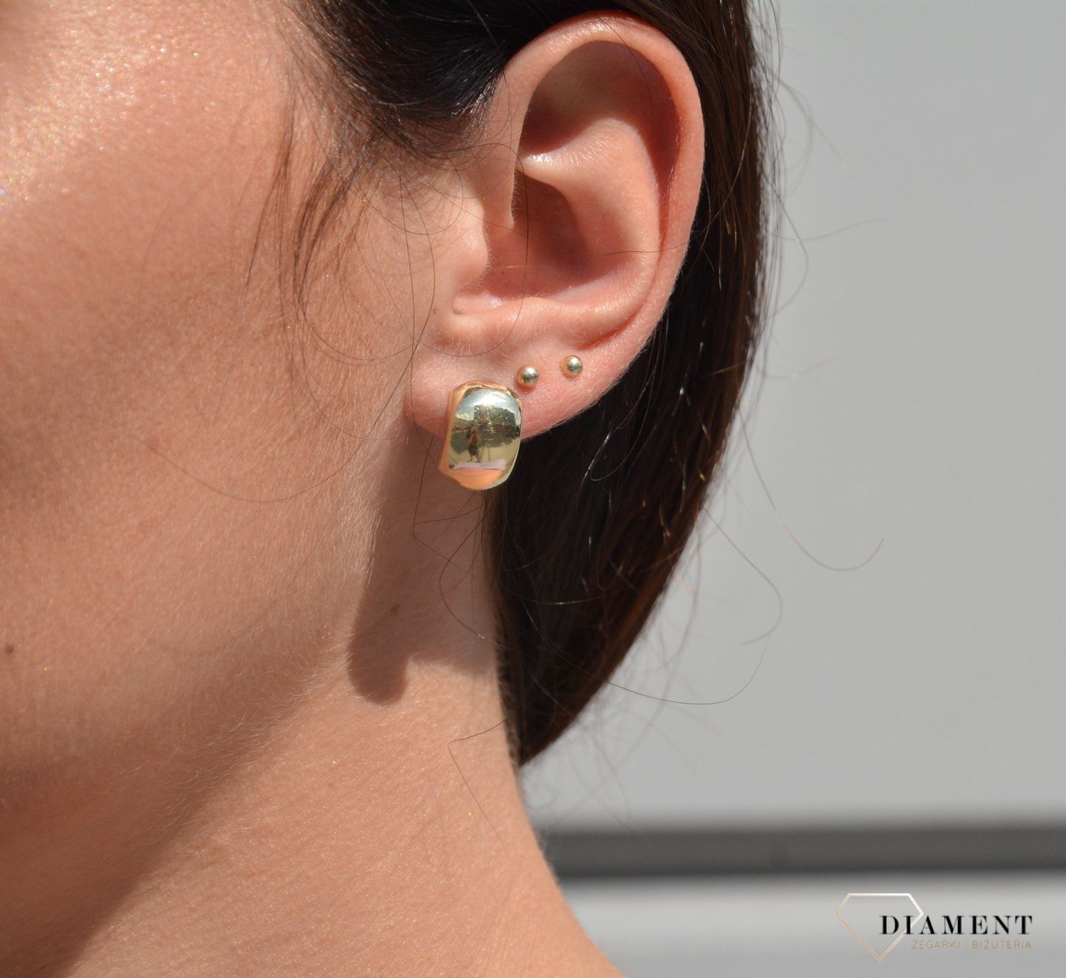 Złote kolczyki 333 ' Uniwersalne gładkie ' KL 6203A.jpg